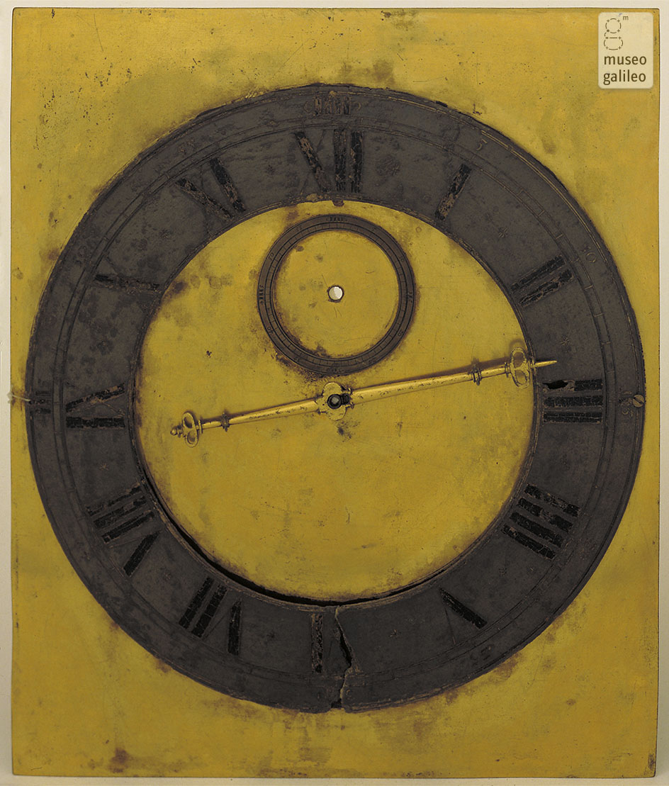 Spring-driven clock movement and dial (Inv. 3557)