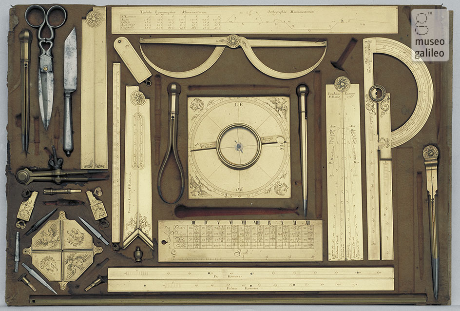 Box of mathematical instruments (Inv. 243, 244, 247)