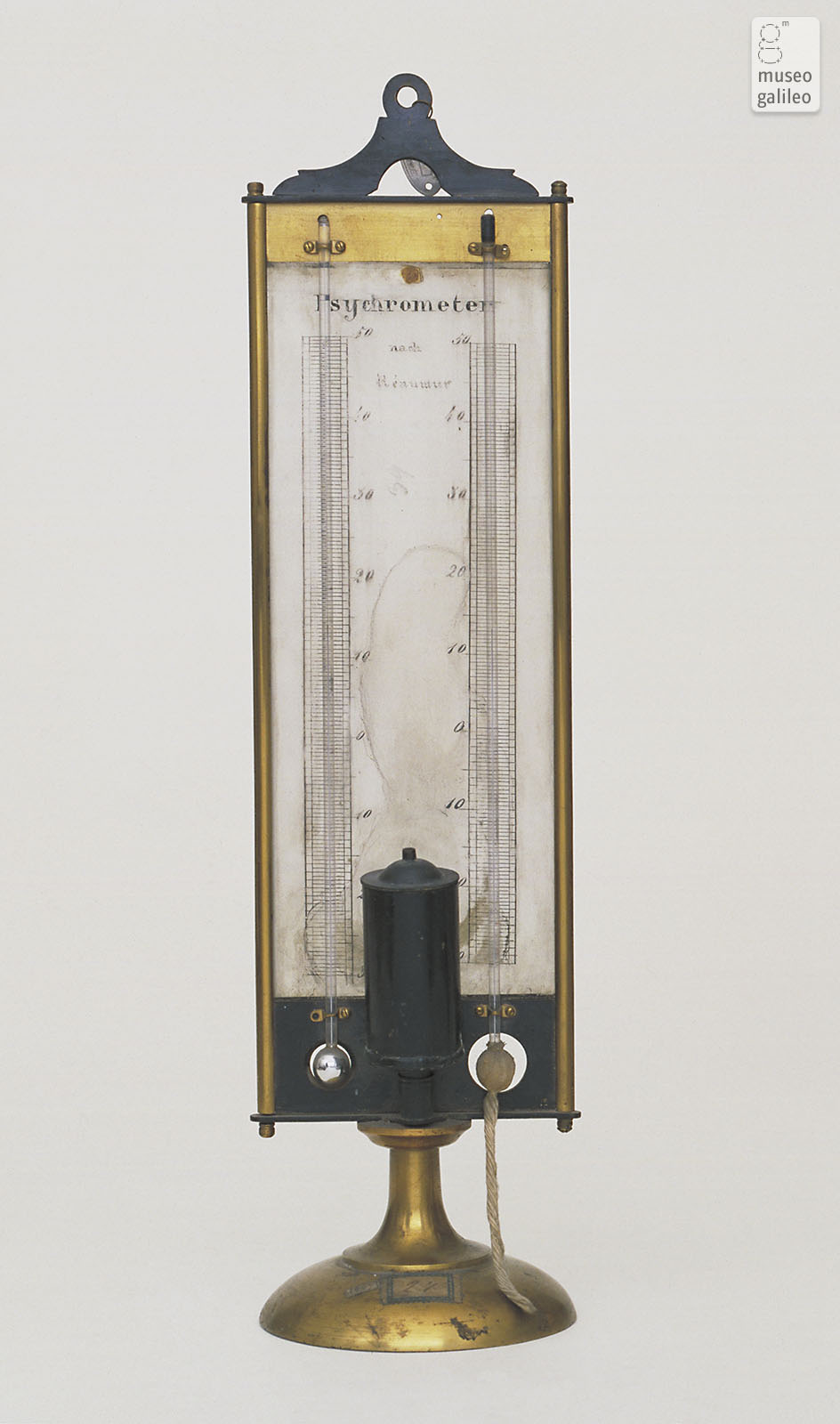 Psychrometer - wet and dry bulb thermometer (Inv. 3467)