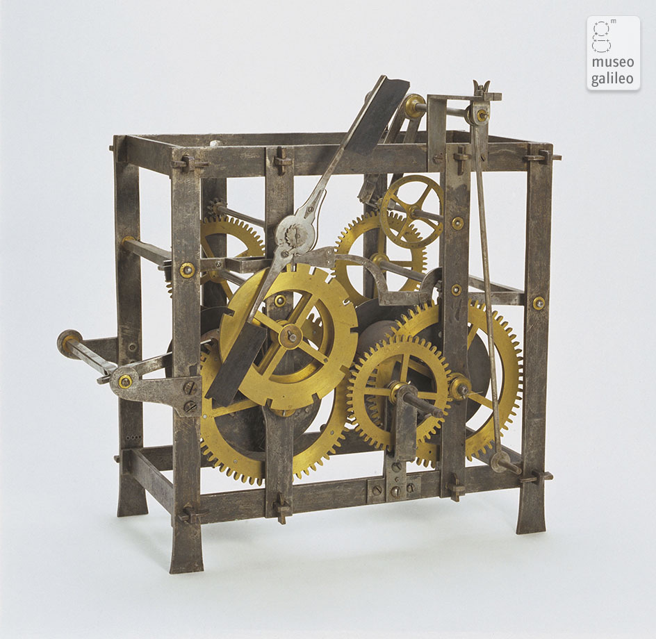 Mechanism of turret clock with peg escapement (inv. 3733)