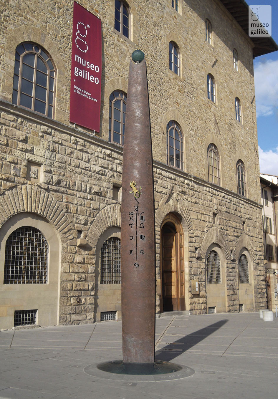Monumental sundial outside the Museo Galileo