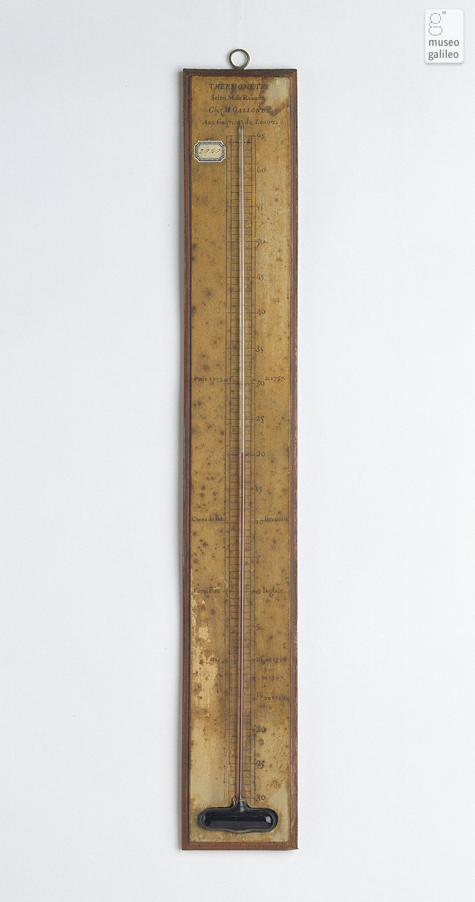 Alcohol thermometer (Inv. 2040)
